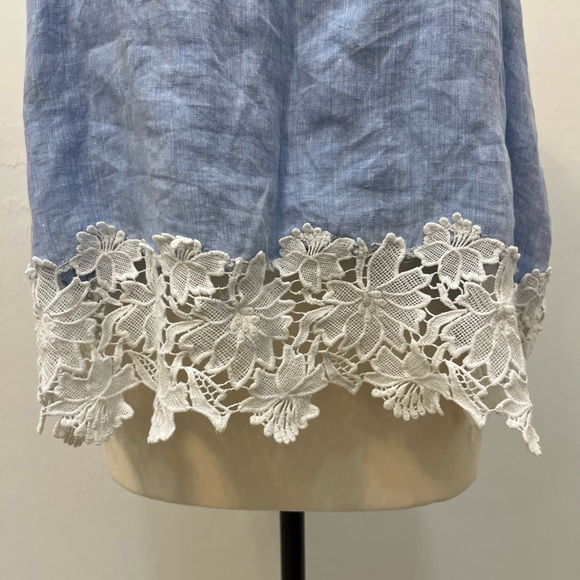 Blank NYC Perfect Strangers Lace Trim Linen Tank Size XS - Picture 4 of 9